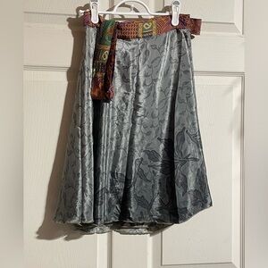 New reversible wrap silk skirt